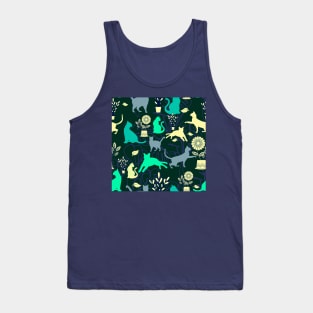 Cats and Houseplants peacock Tank Top